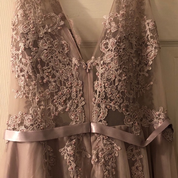 Mauve A-Line Dress - Picture 5 of 6